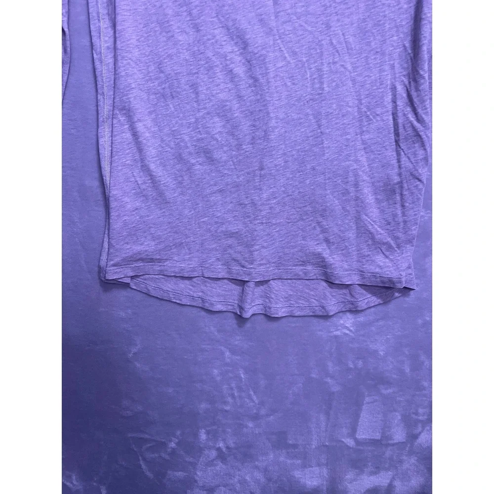 Lululemon Love Long Sleeve Shirt Gray Heathered Pima Cotton Top Womens 4